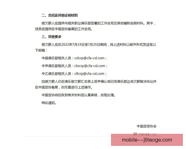 中国足协严查职业俱乐部欠薪问题逾期将取消准入资格